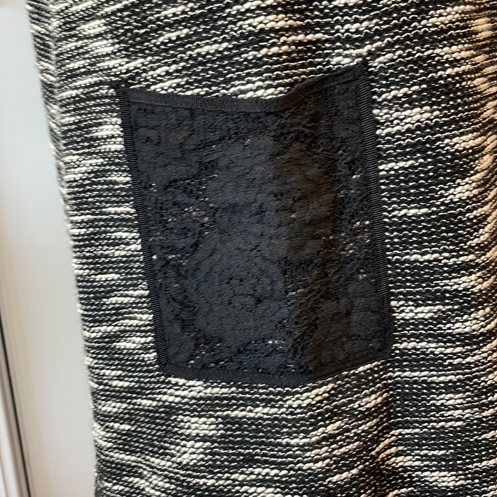 Anthropologie Dress Knit by Postmark Scoop Neck Black White Small Y2K - Picture 6 of 8
